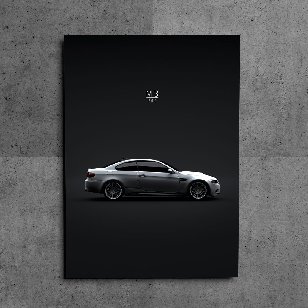 BMW M3 E92 - Metal Poster - 21MXM