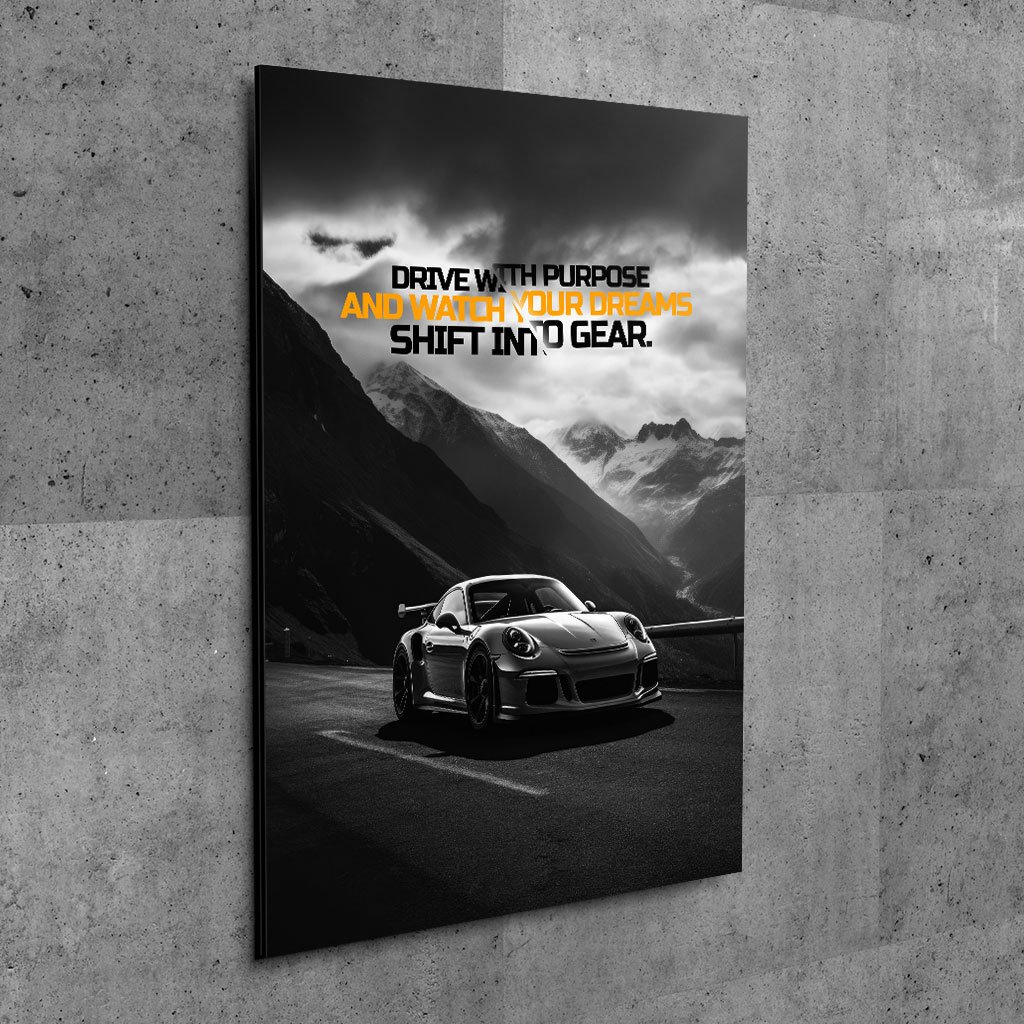 Art Poster Porsche 911 Dark Mountain Race