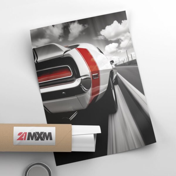 Muscle Car Highway Speed - Wall Art Poster - Image 2