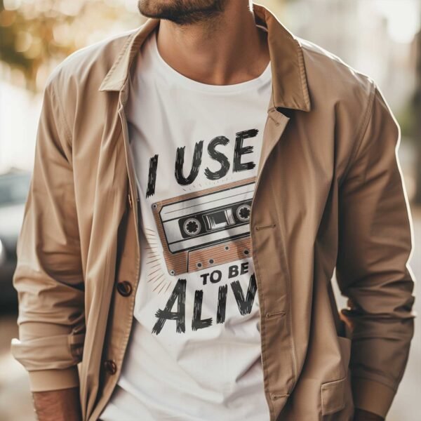 Vintage Cassette Tape Shirt - I Used to Be Alive - Image 3