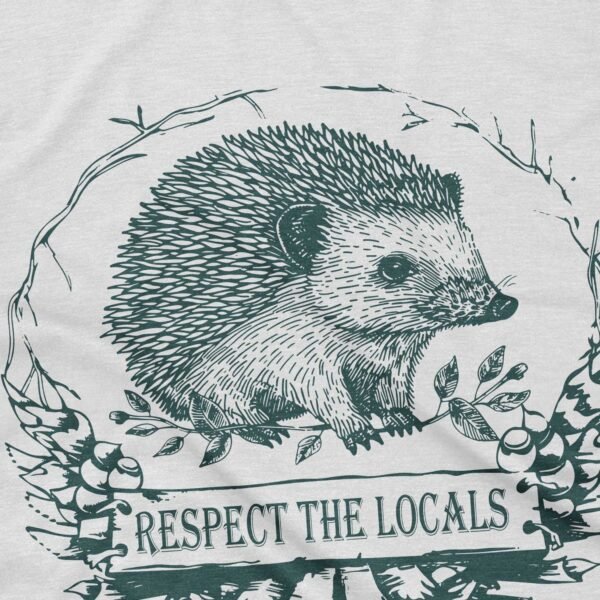 Respect the Locals T-Shirt - Retro Hedgehog - Image 2