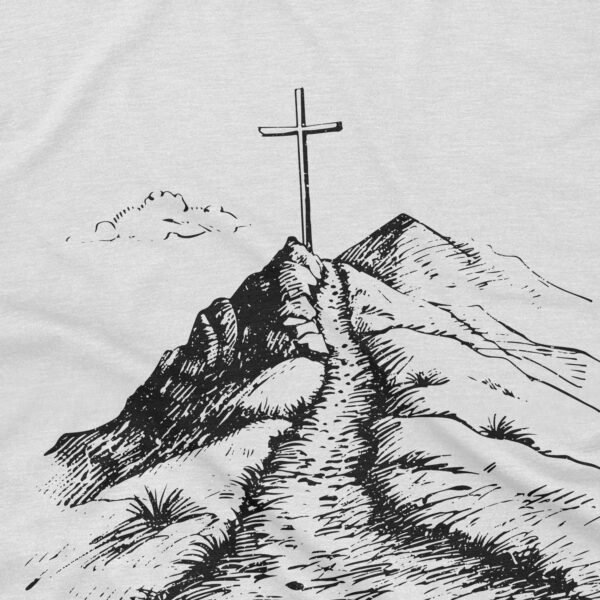 Faith Moves Mountains Shirt - Mountain with Path to Cross - Image 3