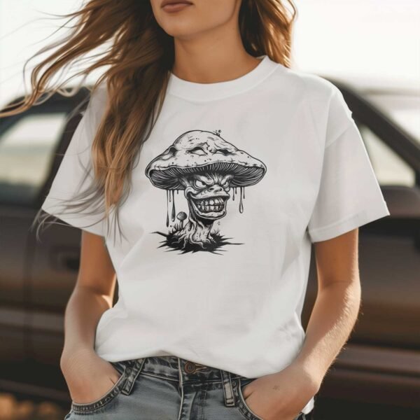 Retro Mushroom Character T-Shirt - Image 3