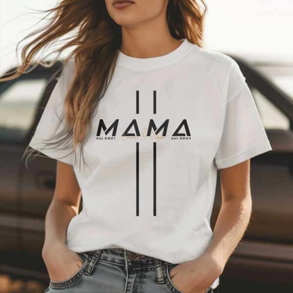 Custom Matching Mama and Dad Shirts - EST 2024