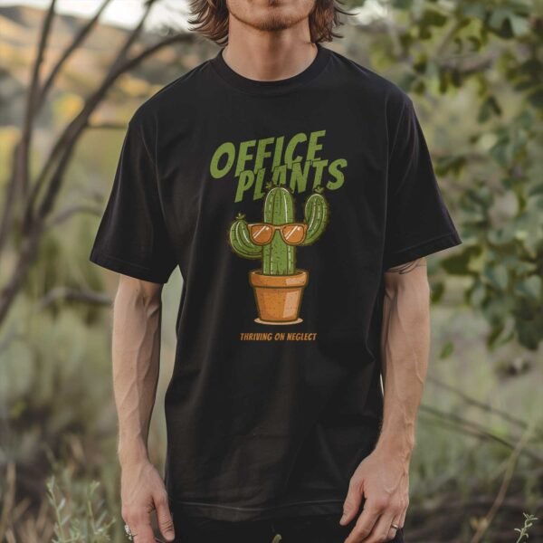 Thriving on Neglect T-Shirt - Cactus with Sunglasses - Image 3