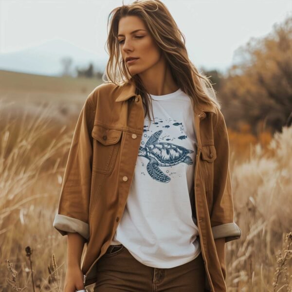 Vintage Ocean Turtle T-Shirt - Image 3