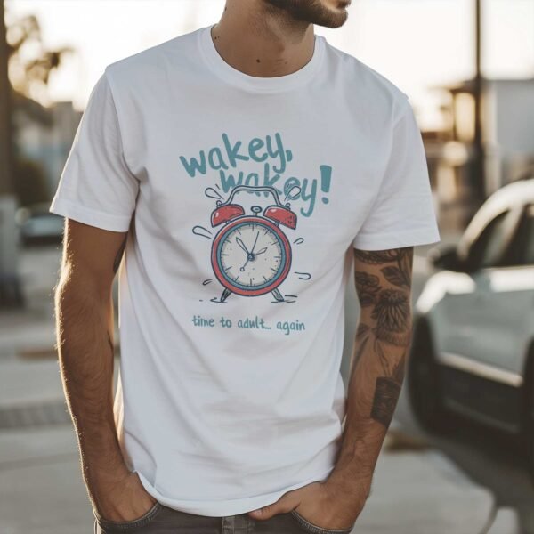 Wakey, Wakey! Time to Adult Again T-Shirt - Image 3