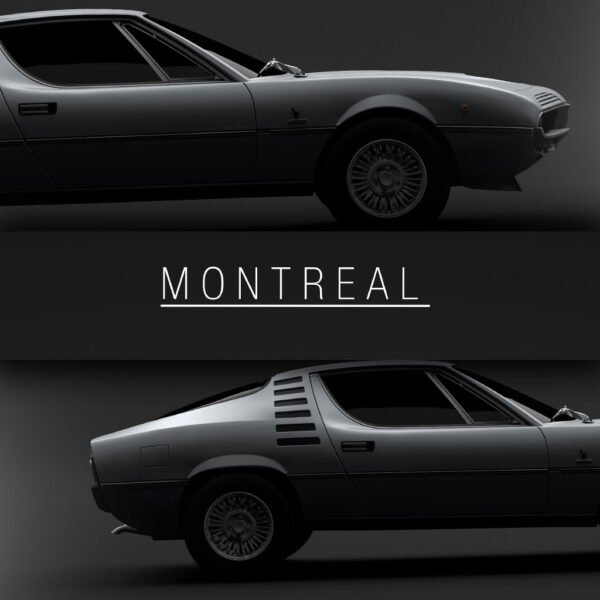 1970 Alfa Romeo Montreal - Grey - Wall Art Poster - Image 3