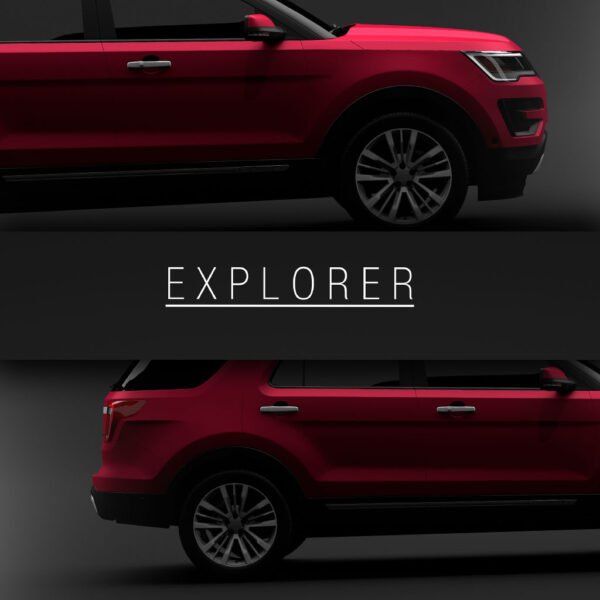 Ford Explorer 2016 - Red - Wall Art Poster - Image 3