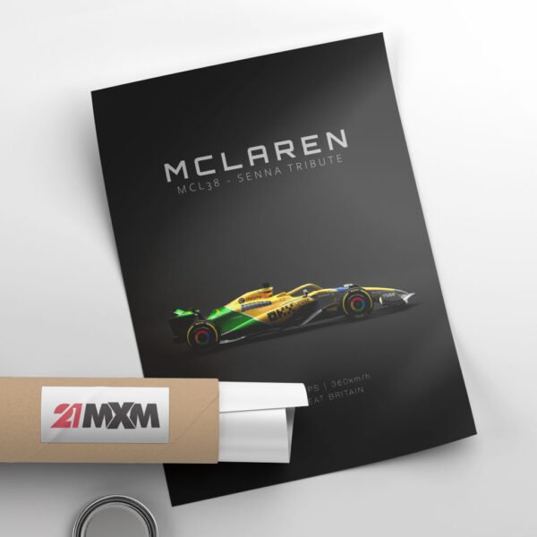 McLaren MCL-38 Senna Tribute 2024 - Specs - Wall Art Poster - Image 2