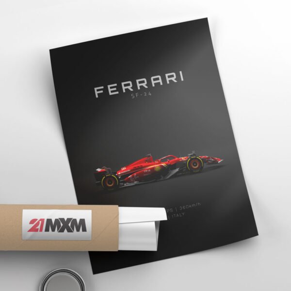 Ferrari SF-24 2024 - Specs - Wall Art Poster - Image 2