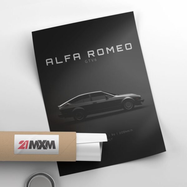 1986 Alfa Romeo GTV-6 - Specs - Wall Art Poster - Image 2