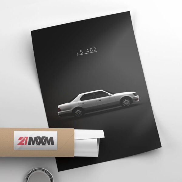 Lexus LS 400 UCF20 XF20 - White - Wall Art Poster - Image 4