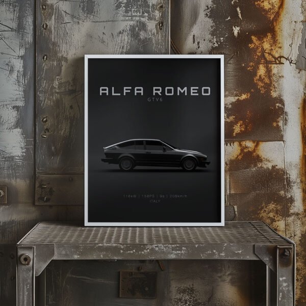 1986 Alfa Romeo GTV-6 - Specs - Wall Art Poster - Image 4