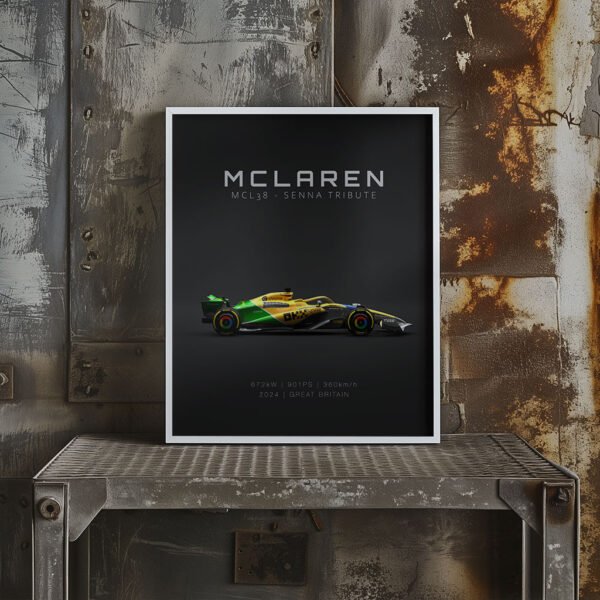 McLaren MCL-38 Senna Tribute 2024 - Specs - Wall Art Poster - Image 3