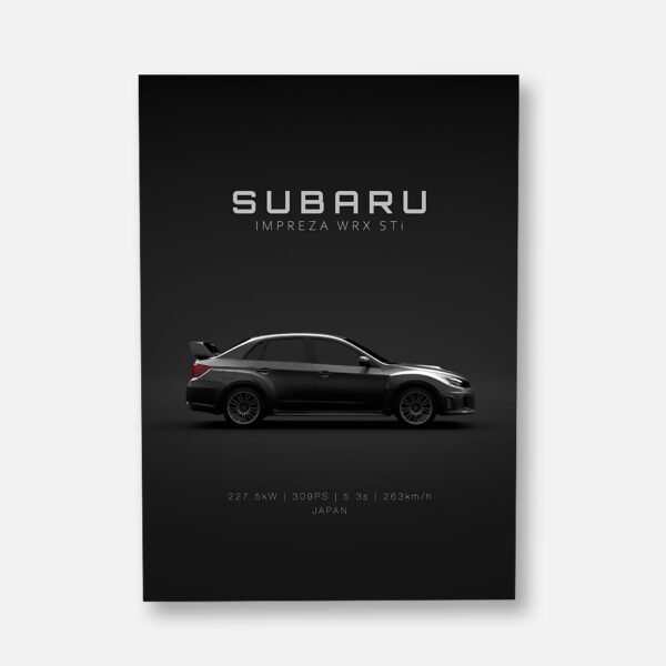 Subaru Impreza WRX STi 2011 - Specs - Wall Art Poster