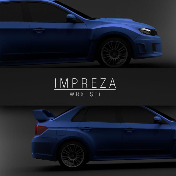 Subaru Impreza WRX STi 2011 - Blue - Wall Art Poster - Image 3