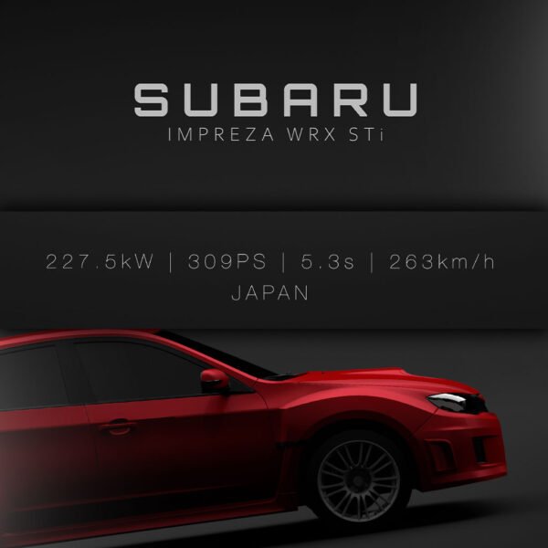 Subaru Impreza WRX STi 2011 - Red - Specs - Wall Art Poster - Image 3