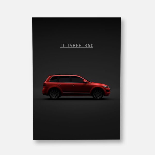 2008 VW Touareg R50 - Red - Wall Art Poster