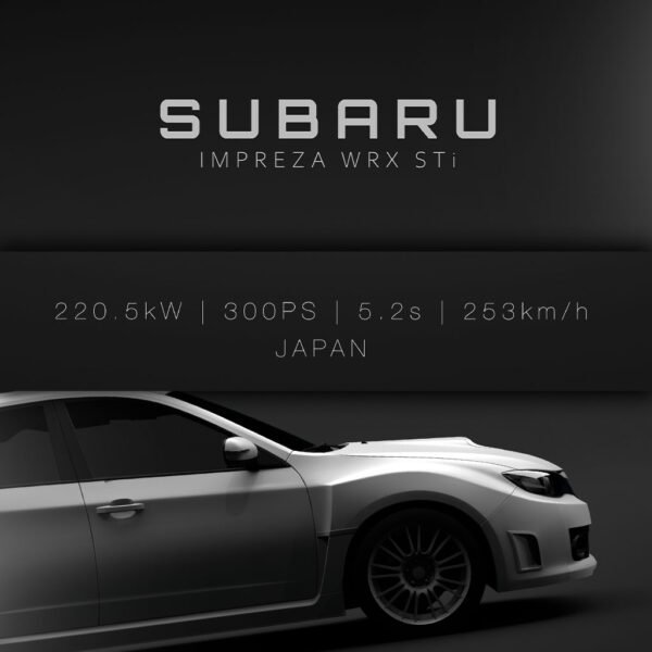 2008 Subaru Impreza WRX STi - White - Specs - Wall Art Poster - Image 3