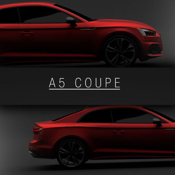 Audi A5 Coupe 2020 - Red - Wall Art Poster - Image 3