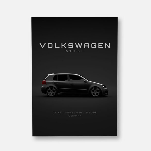 2006 VW Golf GTI (MkV) 5 doors - Specs - Wall Art Poster