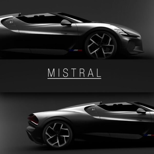 2024 Bugatti w16 Mistral - Wall Art Poster - Image 3