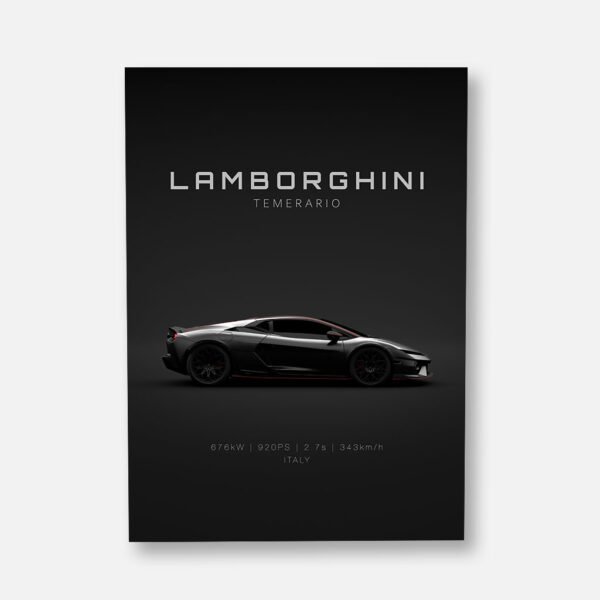 2025 Lamborghini Temerario - black - Wall Art Poster