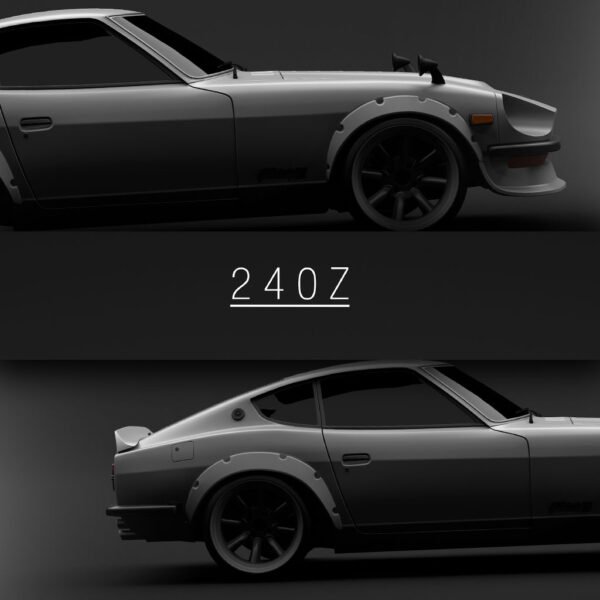 Datsun 240z - Grey - Wall Art Poster - Image 3