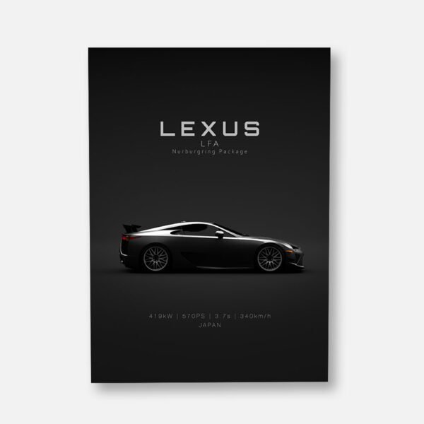 2012 Lexus LFA Nurburgring Package - Specs - Wall Art Poster