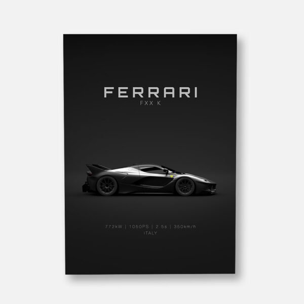 2015 Ferrari FXX K - Black - Specs - Wall Art Poster