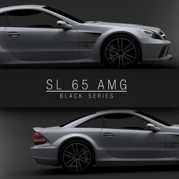 Mercedes-Benz SL 65 AMG Black Series - Grey - Wall Art Poster - Image 3