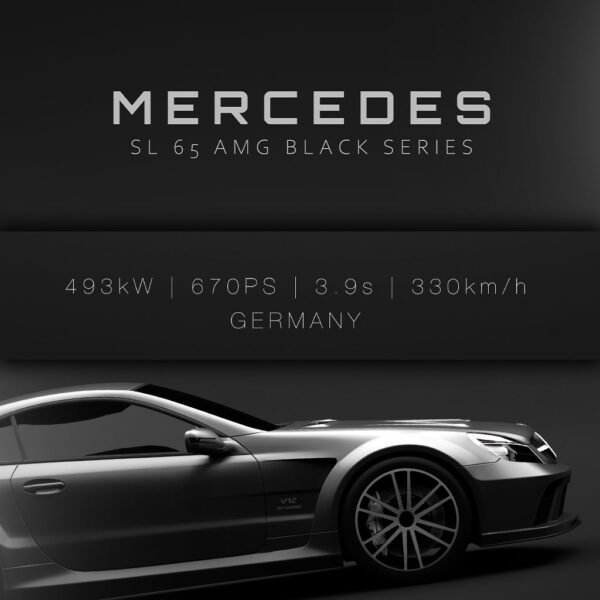 Mercedes-Benz SL 65 AMG Black Series - Black - Specs - Wall Art Poster - Image 3