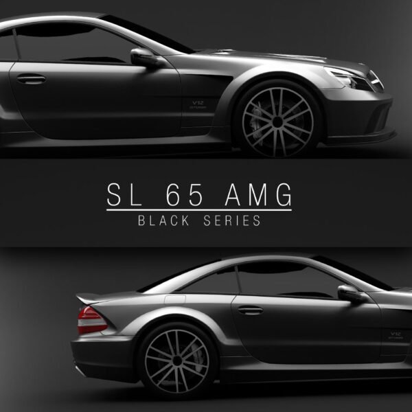 Mercedes-Benz SL 65 AMG Black Series - Black - Wall Art Poster - Image 4