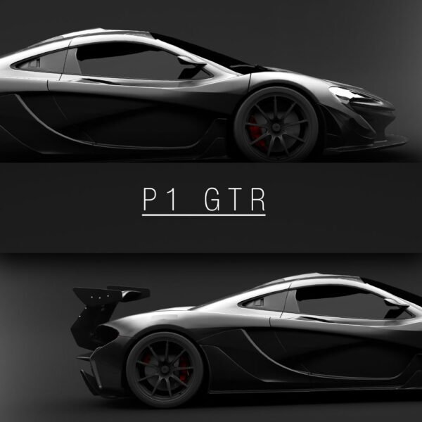 McLaren P1 GTR - Black - Wall Art Poster - Image 3