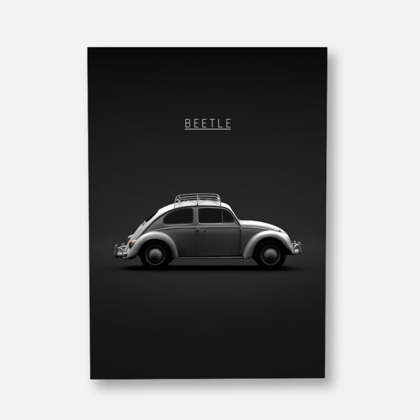 Volkswagen Beetle 1963 - White - Wall Art Poster