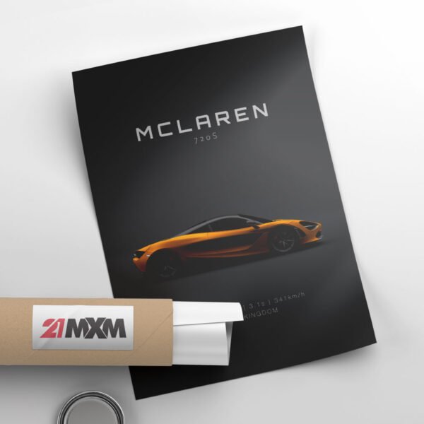 2018 McLaren 720S - Specs - Wall Art Poster - Image 4