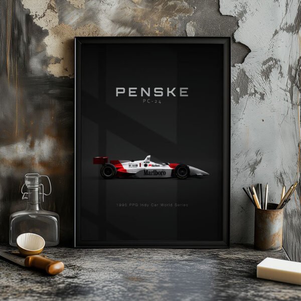 Penske PC-24 1995 VAC Unser Jr - Spec - Wall Art Poster - Image 2