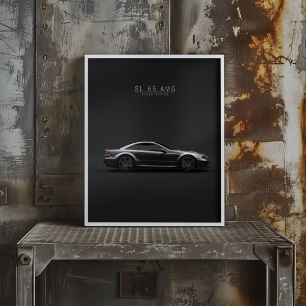 Mercedes-Benz SL 65 AMG Black Series - Black - Wall Art Poster - Image 2