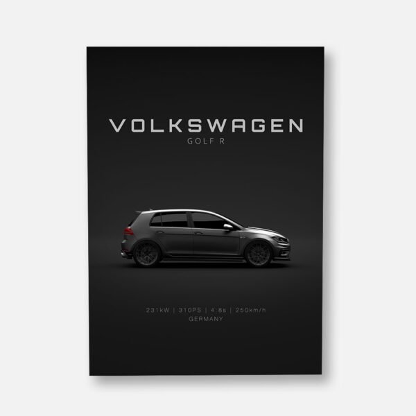 VW Golf R 7.5 2018 - Specs - Wall Art Poster