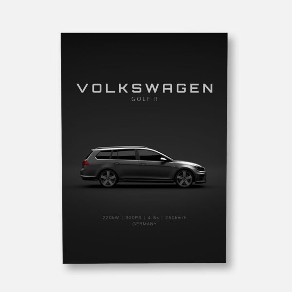 VW Golf R Variant 2015 - Wall Art Poster