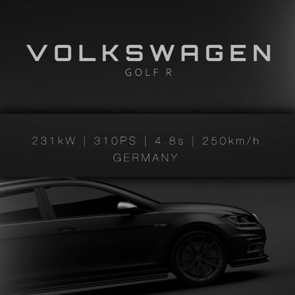 Full Black VW Golf R7.5 Variant - Specs - Wall Art Poster - Image 3