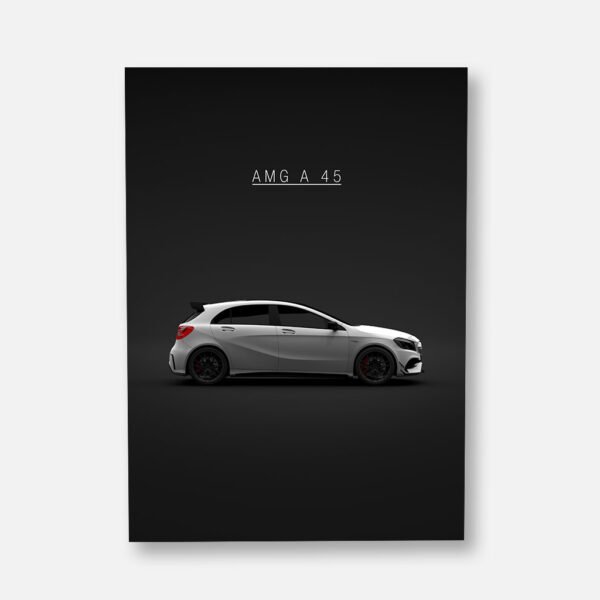 Mercedes A45 AMG 2017 - White - Wall Art Poster