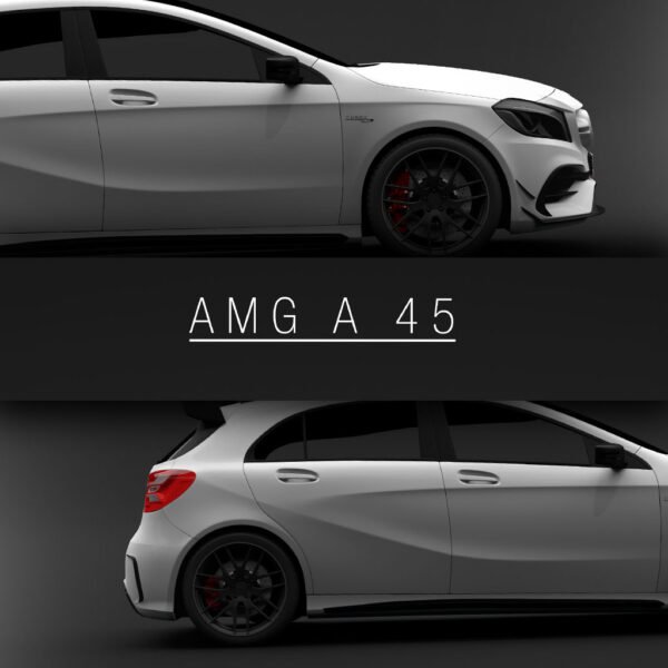 Mercedes A45 AMG 2017 - White - Wall Art Poster - Image 3