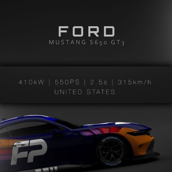 Mustang S650 GT3 - Ford Performance - Specs - Wall Art Poster - Image 3