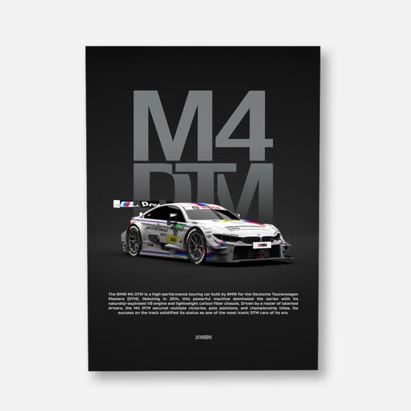 BMW M4 DTM 2015 - Front - Wall Art Poster