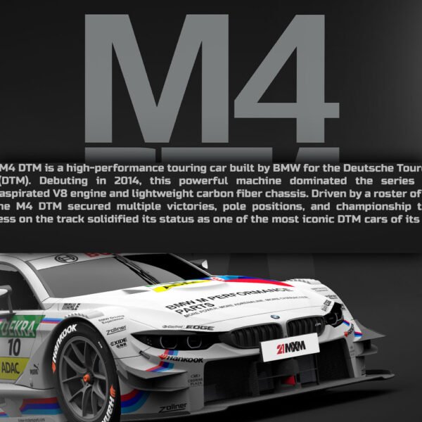 BMW M4 DTM 2015 - Front - Wall Art Poster - Image 3