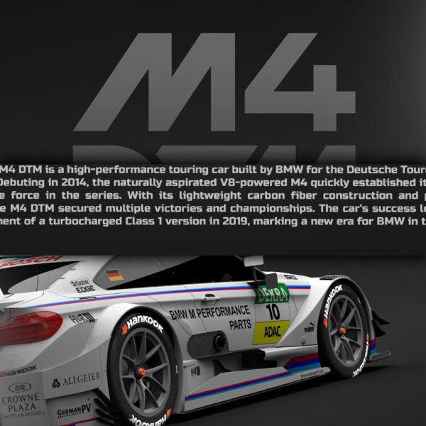 BMW M4 DTM 2015 - Back - Wall Art Poster - Image 3