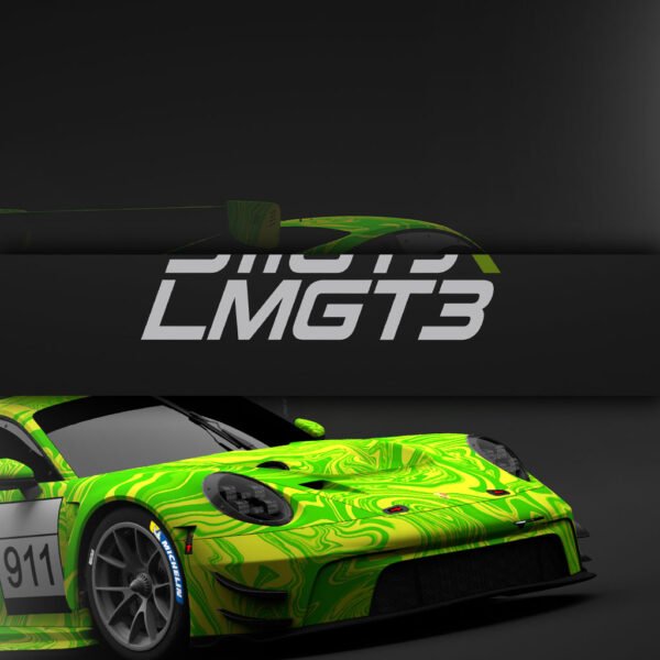 LM GT3 - 911 GT3 R 2023 - No. 911 - Wall Art Poster - Image 3