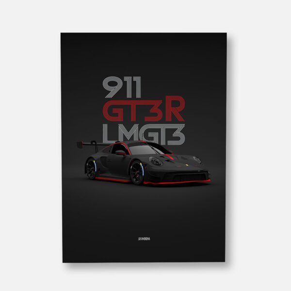 LM GT3 - 911 GT3 R 2023 - No. 1 - Wall Art Poster